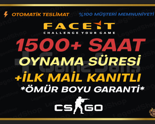 FACEİT KAYITLI+ 1500+ SAAT CSGO+İLK MAİL