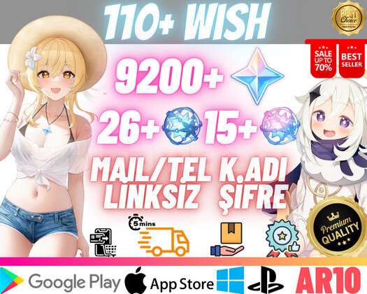 EU|AR10 110+ Wish - 9200 Primo 26+15 Fate