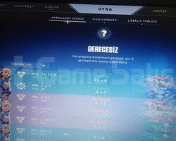 Ranked açık hesap derecesiz