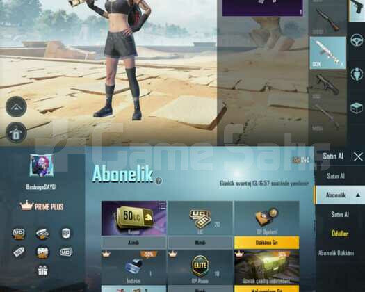 960UC+ROYALE PASS+KUŞ YOLDAŞ+TEK BAĞ+İSİM KARTI