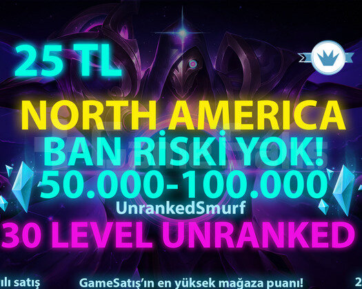 NA 30 Level Unranked Hesap - North America