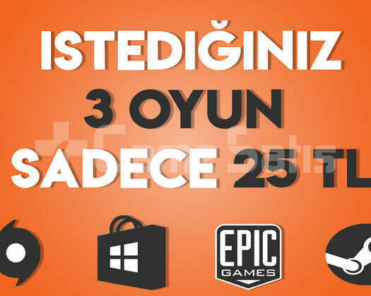 İstediğin 3 Oyun + Garanti