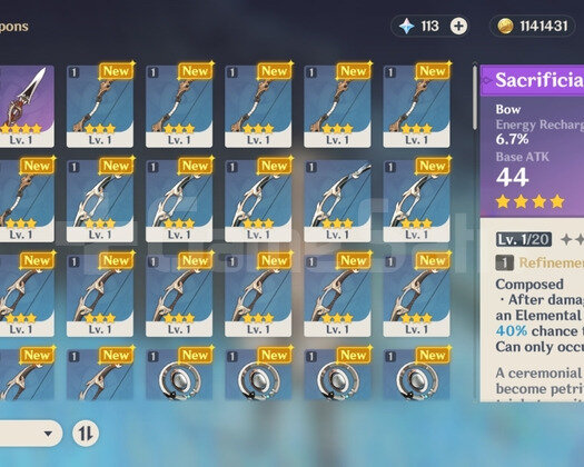 AR 10 Keqing + Qiqi + C5 Bennett Rate Up