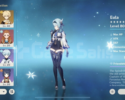 AR 50 Raiden+Eula+Qiqi+Skyward+Bennett