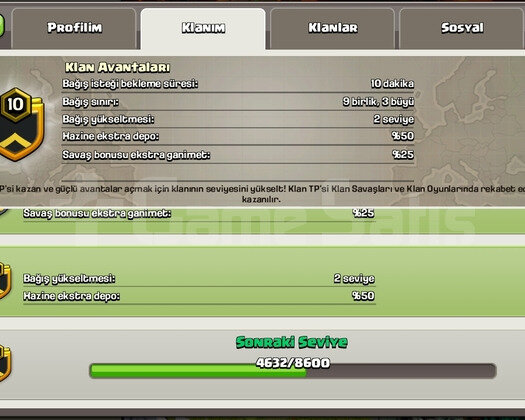 COC Clan seviye 10