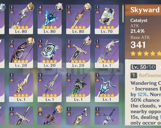 AR 55 9X5 Hu Tao+Eula+Zhong Li+Itto+Qiqi+Diluc+Sky