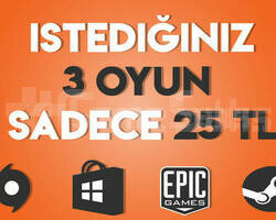 İstediğin 3 Oyun + Garanti