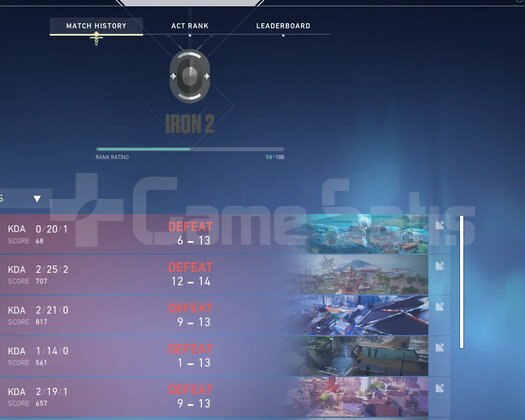 Valorant Demir 2 TR Aşırı Düşük MMR Hesap Mailli