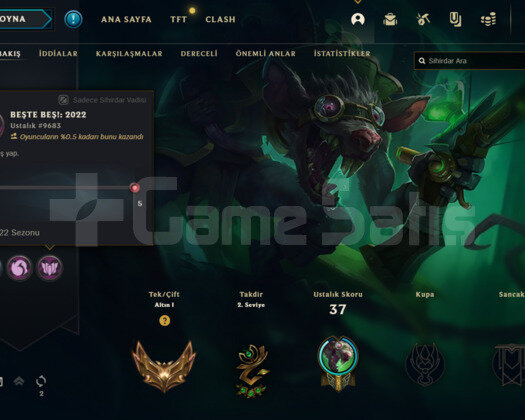TR/Altın 1 - 32 Şampiyon - 5 Skin +18LP