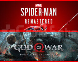 Marvels Spiderman Remastered + God of War + Destek