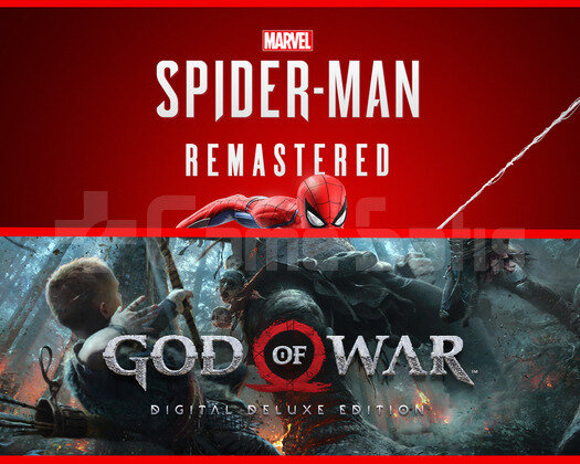 Marvels Spiderman Remastered + God of War + Destek