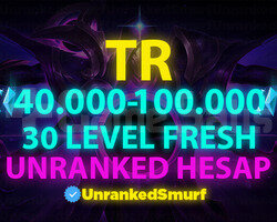 TR BAN RİSKSİZ 40K-100K 30 LEVEL UNRANKED HESAP