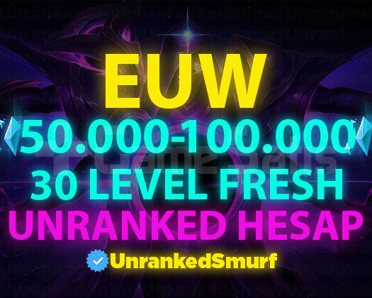 EUW BAN RİSKSİZ 50K-100K 30 LEVEL UNRANKED