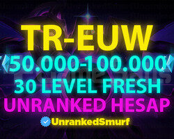 TR-EUW BAN RİSKSİZ 50K-100K 30 LEVEL UNRANKED