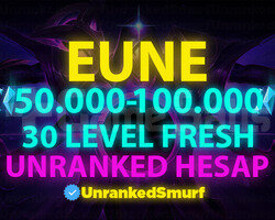 EUNE BAN RİSKSİZ 50K-100K 30 LEVEL UNRANKED