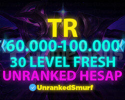TR 60.000+ MAVİ ÖZLÜ 30 LEVEL UNRANKED HESAPLAR
