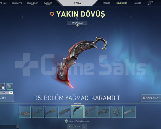YAĞMACI KARAMBİT VE DELİPOP VANDAL PLATİN HESAP