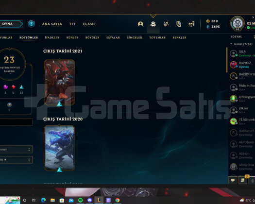 64 LEVEL UNRANKED 23 SKİN TR