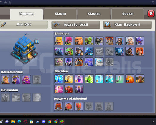 CLASH OF CLANS TH12 temiz hesap