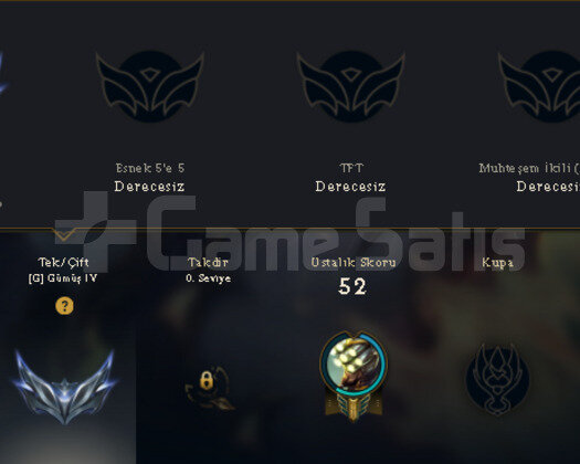 Lol tr 32 level efsane skinli hesap