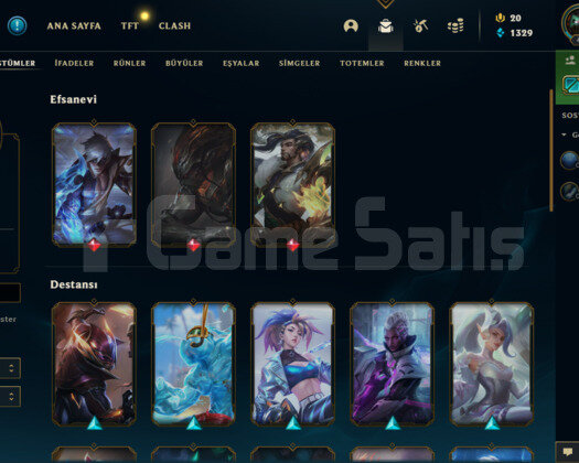 +20 LP  Gümüş 30 Kostüm 36 Şampiyonlu Lol Hesabı