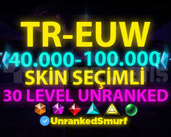 TR-EUW SKİN SEÇİMLİ 40-100K GARANTİLİ 30 LVL FRESH