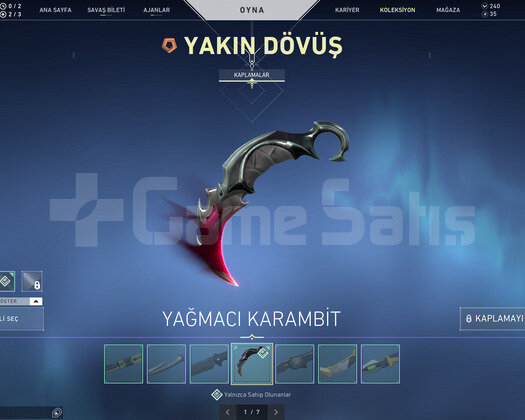 +475Satış/ReaverSett/7 Bıçak/5Vandal/8Phan/Dopdolu