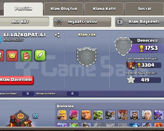 Clash Of Clans Emek Hesap