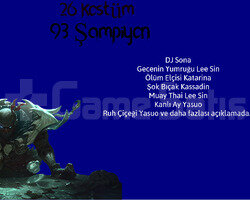Lol 26 Kostüm 93 Şampiyon Gold Hesap