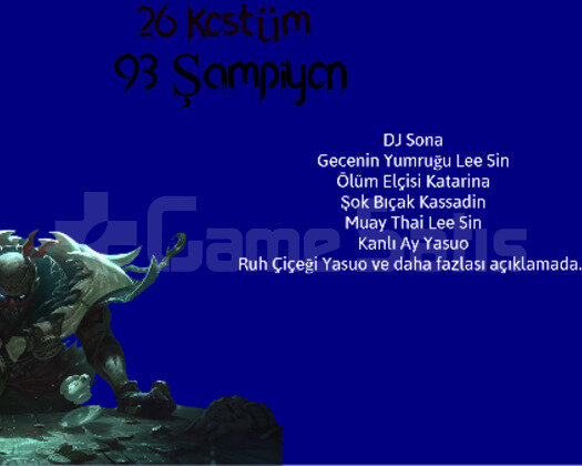 Lol 26 Kostüm 93 Şampiyon Gold Hesap