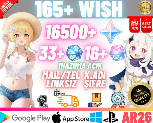 EU | AR26 165+ Wish - 16500 Primo 33+16 Fate