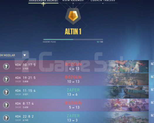 ALTIN 1 YÜKSEK MMR 50 KP YOK BÖYLE FİYATA