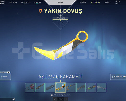500Satış/Asil Sett/Oni Sett/Ejder Bıçak+100 Skin