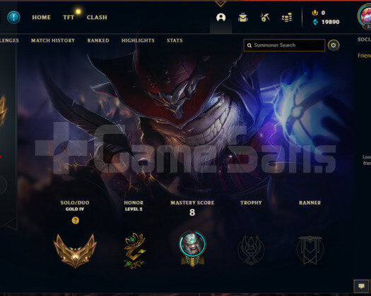 LOL EUW GOLD 4 SOLO/Q HESAP 79 WR