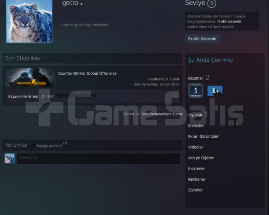 5+SADAKAT ROZETLI FULL PRIME SIFIR CSGO HESABI