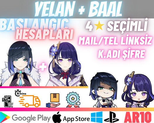 EU | AR10 Yelan + BAAL - Süper Başlangıç Hesaplar