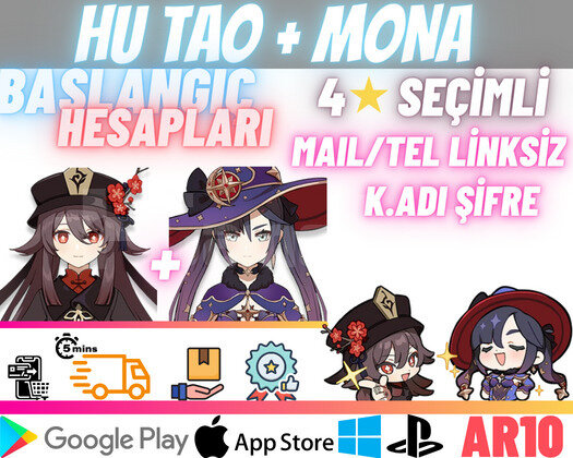 EU | AR10 Hu Tao + Mona - Süper Başlangıç