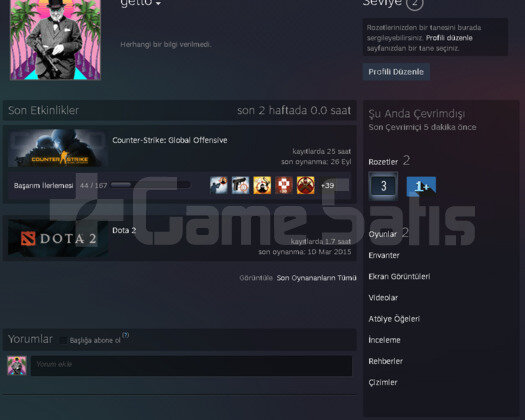 5+SADAKAT ROZET FULL PRIME SIFIR CSGO HESAP