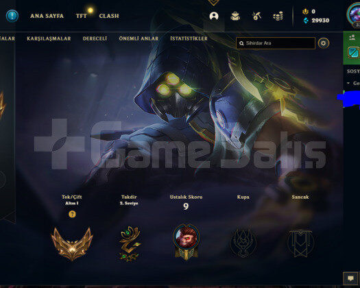 LOL TR GOLD 1 SOLO/Q HESAP +70 WR