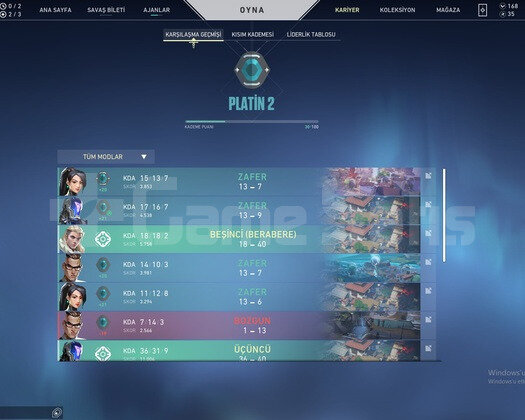PLAT 2 ON NUMARA MAINLIK HESAP BU FIYATA KACMAZ !