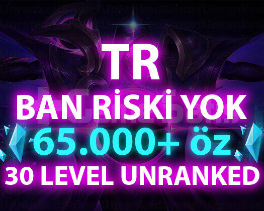TR 65.000+ MAVİ ÖZLÜ 30 LEVEL UNRANKED HESAPLAR