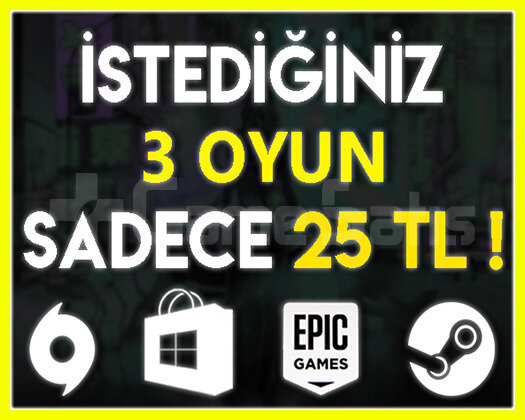 İstediğiniz 3 Oyun +Garanti
