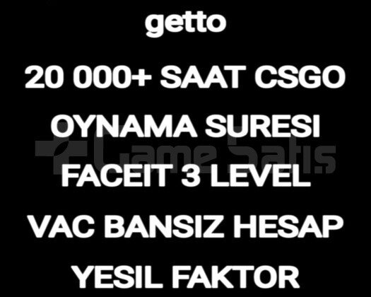 FACEIT HAZIR 20 000 K SAAT CSGO HESAP