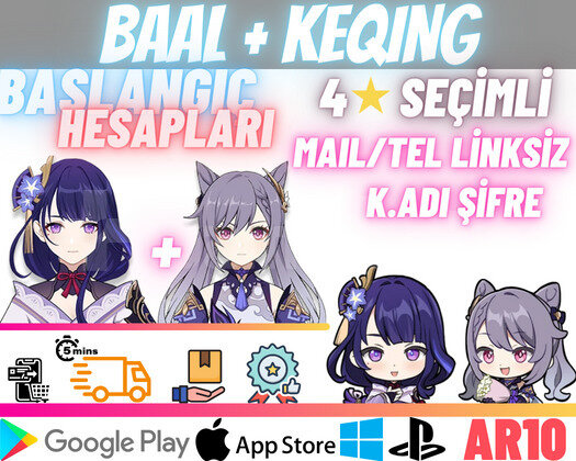 EU | AR10 Raiden Shogun/BAAL + Keqing - Başlangıç