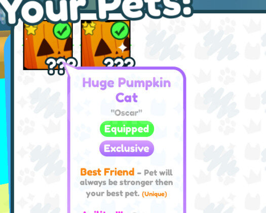 2x Huge Pumpkin Cat