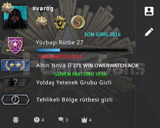 3 MADALYA NOVA 2 OWERWATCH ACIK YESIL FAKTOR HESAP
