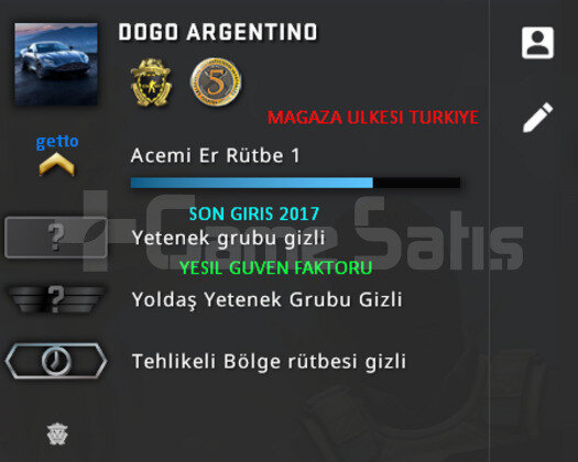 2 MADALYALI MAGAZA ULKESI TURKIYE CSGO PRIME HESAP