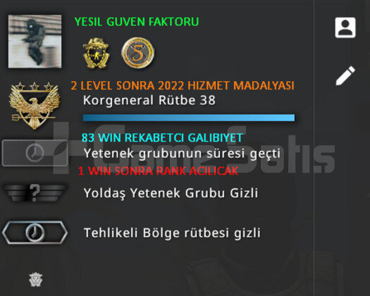 3 MADALYALI NOVA YESIL FAKTOR CSGO PRIME HESAP