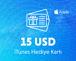 15 Usd iTunes Hediye Kartı