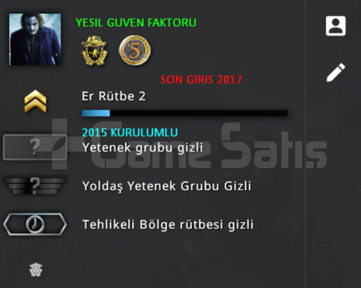 2 MADALYALI SON GIRIS 2017 CSGO PRIME HESAP
